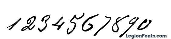 P22 Cezanne Regular Font, Number Fonts