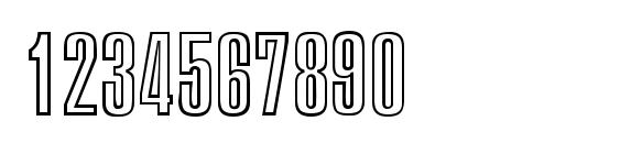 P700 Sans Outline Regular Font, Number Fonts