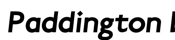 Paddington bold italic Font