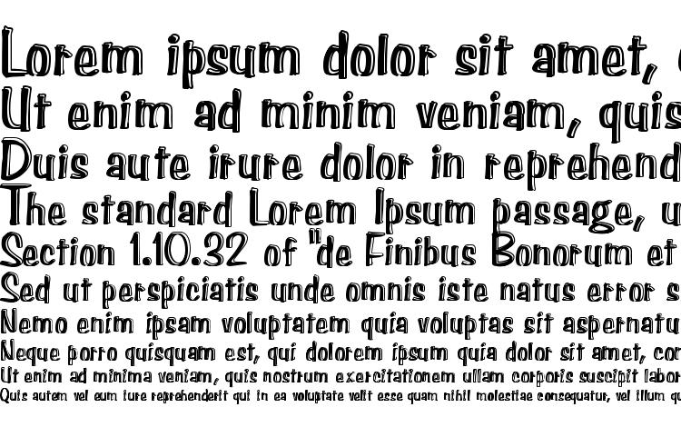 specimens Paghetti font, sample Paghetti font, an example of writing Paghetti font, review Paghetti font, preview Paghetti font, Paghetti font