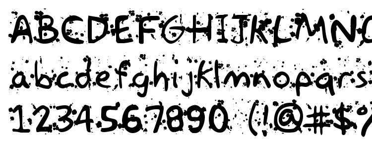 glyphs Paintball font, сharacters Paintball font, symbols Paintball font, character map Paintball font, preview Paintball font, abc Paintball font, Paintball font