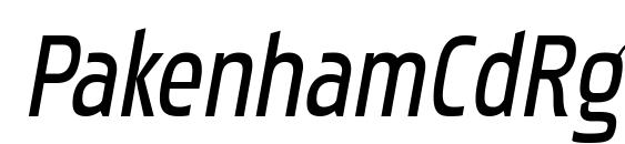 шрифт PakenhamCdRg Italic, бесплатный шрифт PakenhamCdRg Italic, предварительный просмотр шрифта PakenhamCdRg Italic