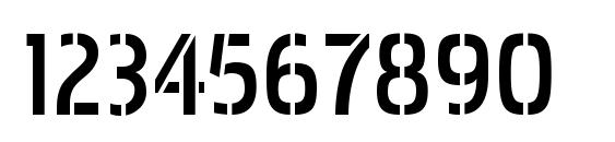 PakenhamStencil Regular Font, Number Fonts