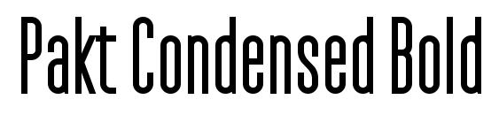 Pakt Condensed Bold font, free Pakt Condensed Bold font, preview Pakt Condensed Bold font