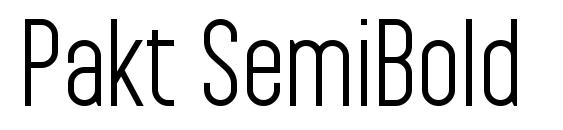 Pakt SemiBold font, free Pakt SemiBold font, preview Pakt SemiBold font