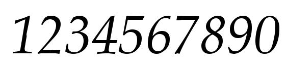 Palatia Italic Font, Number Fonts