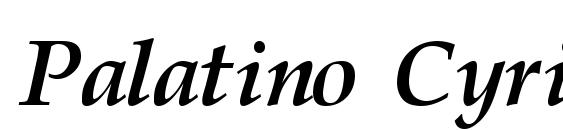 Palatino Cyrillic Bold Italic Font