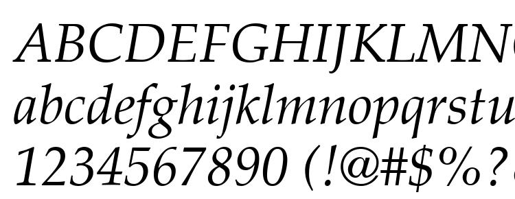 глифы шрифта Palatino LT Italic, символы шрифта Palatino LT Italic, символьная карта шрифта Palatino LT Italic, предварительный просмотр шрифта Palatino LT Italic, алфавит шрифта Palatino LT Italic, шрифт Palatino LT Italic