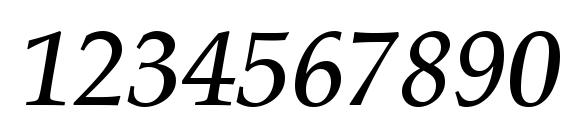 Palatino LT Medium Italic Font, Number Fonts