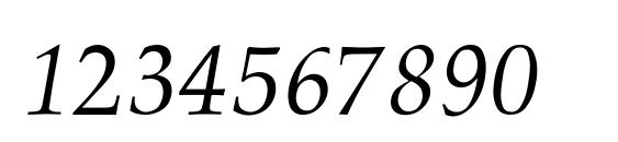 Palatino normal italic regular Font, Number Fonts