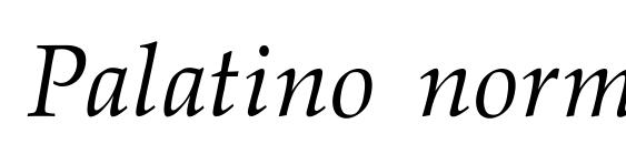 Palatino normal italic regular Font