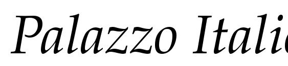 Palazzo Italic font, free Palazzo Italic font, preview Palazzo Italic font