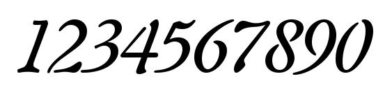 Palette SSi Italic Font, Number Fonts