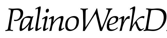 PalinoWerkDB Italic font, free PalinoWerkDB Italic font, preview PalinoWerkDB Italic font