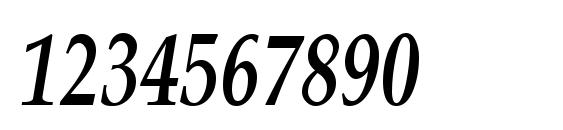 PalisadeCondensed Bold Italic Font, Number Fonts