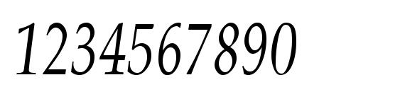 PalisadeCondensed Italic Font, Number Fonts