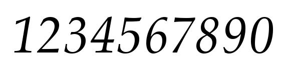 Palladio Italic Font, Number Fonts