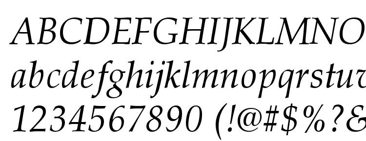 glyphs Palladius Italic font, сharacters Palladius Italic font, symbols Palladius Italic font, character map Palladius Italic font, preview Palladius Italic font, abc Palladius Italic font, Palladius Italic font