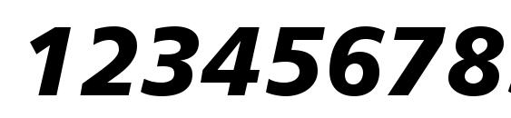 Palma Black SSi Black Italic Font, Number Fonts