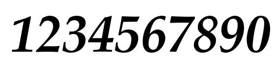 PalmSprings Bold Italic Font, Number Fonts