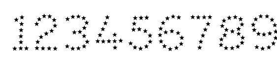 PaltimeStar Regular Font, Number Fonts