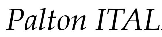 Palton ITALIC Font