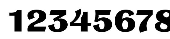 Panache black Font, Number Fonts