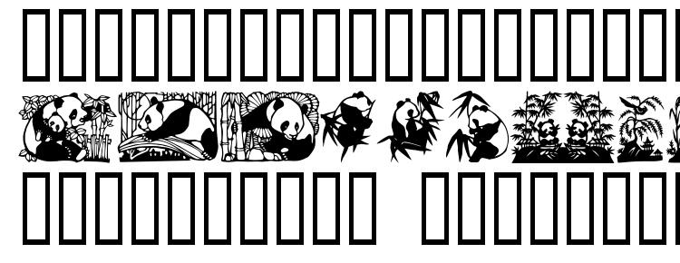 glyphs Panda font, сharacters Panda font, symbols Panda font, character map Panda font, preview Panda font, abc Panda font, Panda font