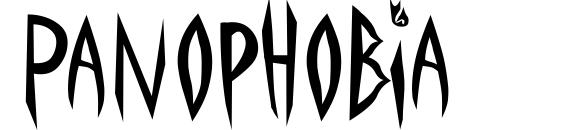 шрифт Panophobia, бесплатный шрифт Panophobia, предварительный просмотр шрифта Panophobia