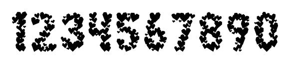 Paper hearts Font, Number Fonts