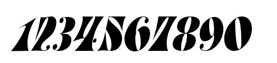 ParadeTight Italic Font, Number Fonts