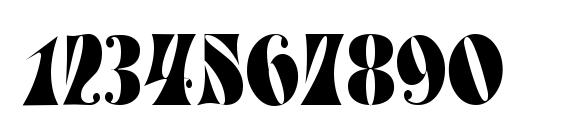 ParadeTight Regular Font, Number Fonts