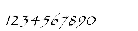 Paradox Italic Font, Number Fonts