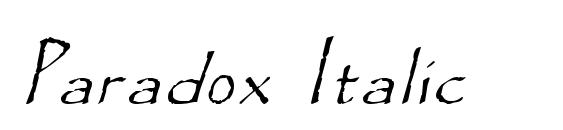 Paradox Italic font, free Paradox Italic font, preview Paradox Italic font