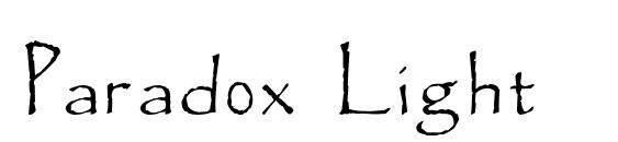 Paradox Light font, free Paradox Light font, preview Paradox Light font