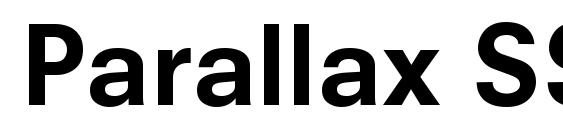 Parallax SSi Bold font, free Parallax SSi Bold font, preview Parallax SSi Bold font
