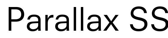 Parallax SSi font, free Parallax SSi font, preview Parallax SSi font