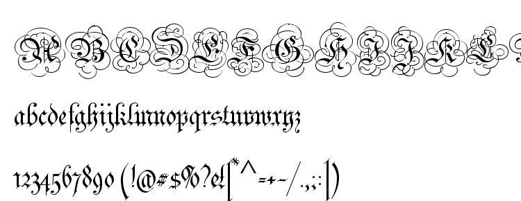 глифы шрифта Parchment, символы шрифта Parchment, символьная карта шрифта Parchment, предварительный просмотр шрифта Parchment, алфавит шрифта Parchment, шрифт Parchment