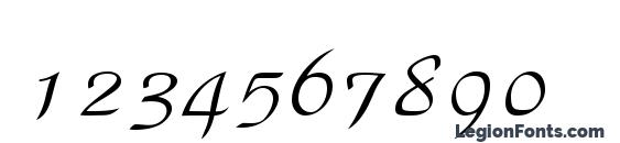 Park Avenue ITALIC Font, Number Fonts