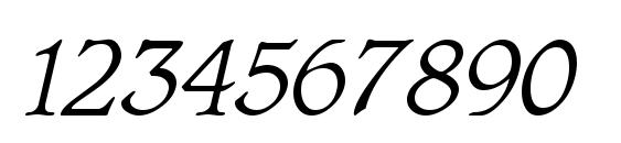 Parson Oblique Font, Number Fonts
