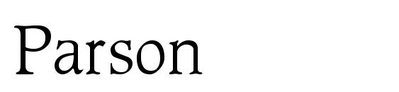 Parson font, free Parson font, preview Parson font