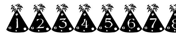 Party Hats Font, Number Fonts