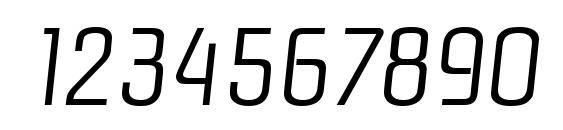 PasadenaSerial Light Italic Font, Number Fonts