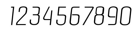 PasadenaSerial Xlight Italic Font, Number Fonts