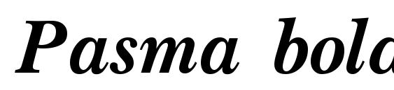 шрифт Pasma bold italic, бесплатный шрифт Pasma bold italic, предварительный просмотр шрифта Pasma bold italic