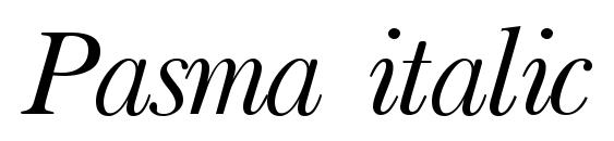 Pasma italic Font