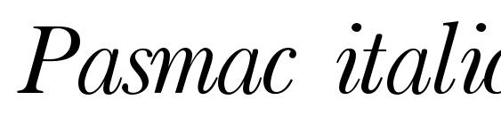 Pasmac italic font, free Pasmac italic font, preview Pasmac italic font