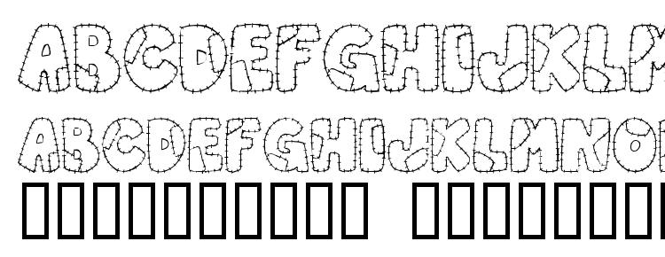 glyphs Patchwork letter font, сharacters Patchwork letter font, symbols Patchwork letter font, character map Patchwork letter font, preview Patchwork letter font, abc Patchwork letter font, Patchwork letter font