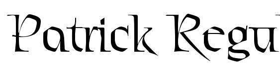 шрифт Patrick Regular, бесплатный шрифт Patrick Regular, предварительный просмотр шрифта Patrick Regular