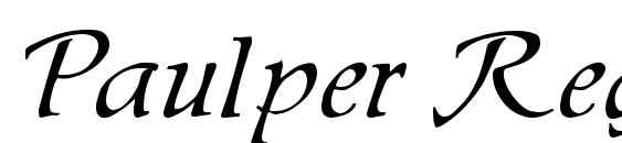 Paulper Regular font, free Paulper Regular font, preview Paulper Regular font